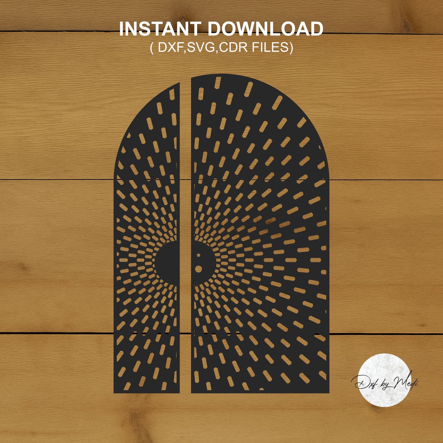Arch Panel SVG DXF | Laser Cut Door Design | CNC Plasma File