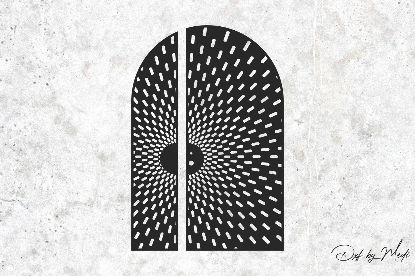 Arch Panel SVG DXF | Laser Cut Door Design | CNC Plasma File