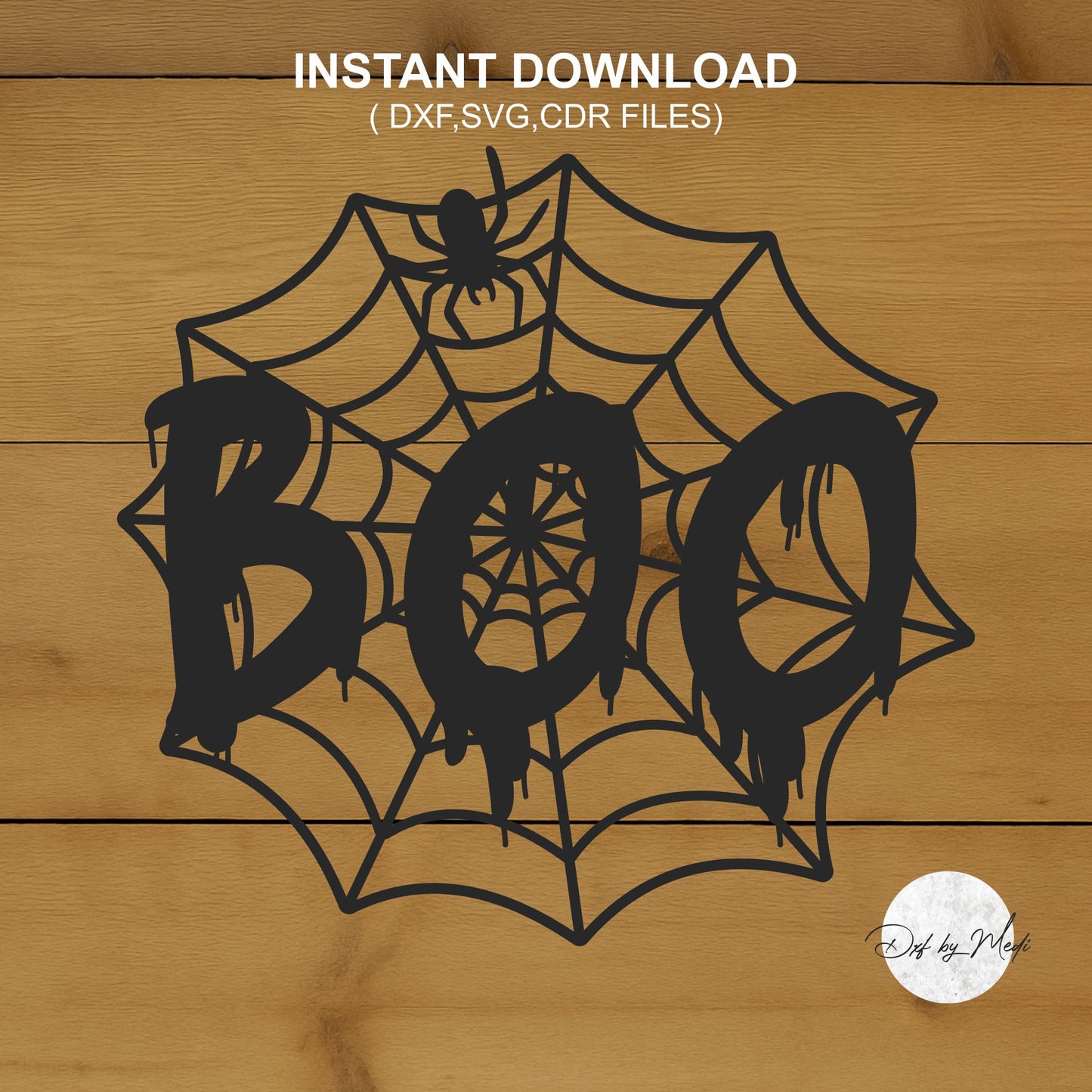 BOO Spider Web SVG – Halloween Cut File