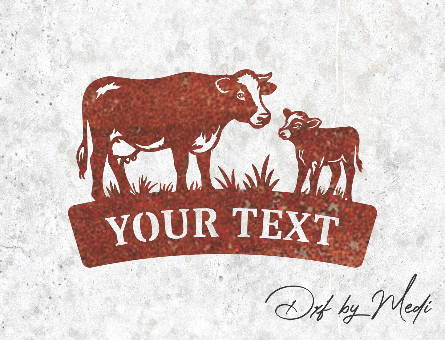 Custom Cow Farm Sign Laser Cut Barn & Ranch Wall Art DXF, SVG, CDR Files