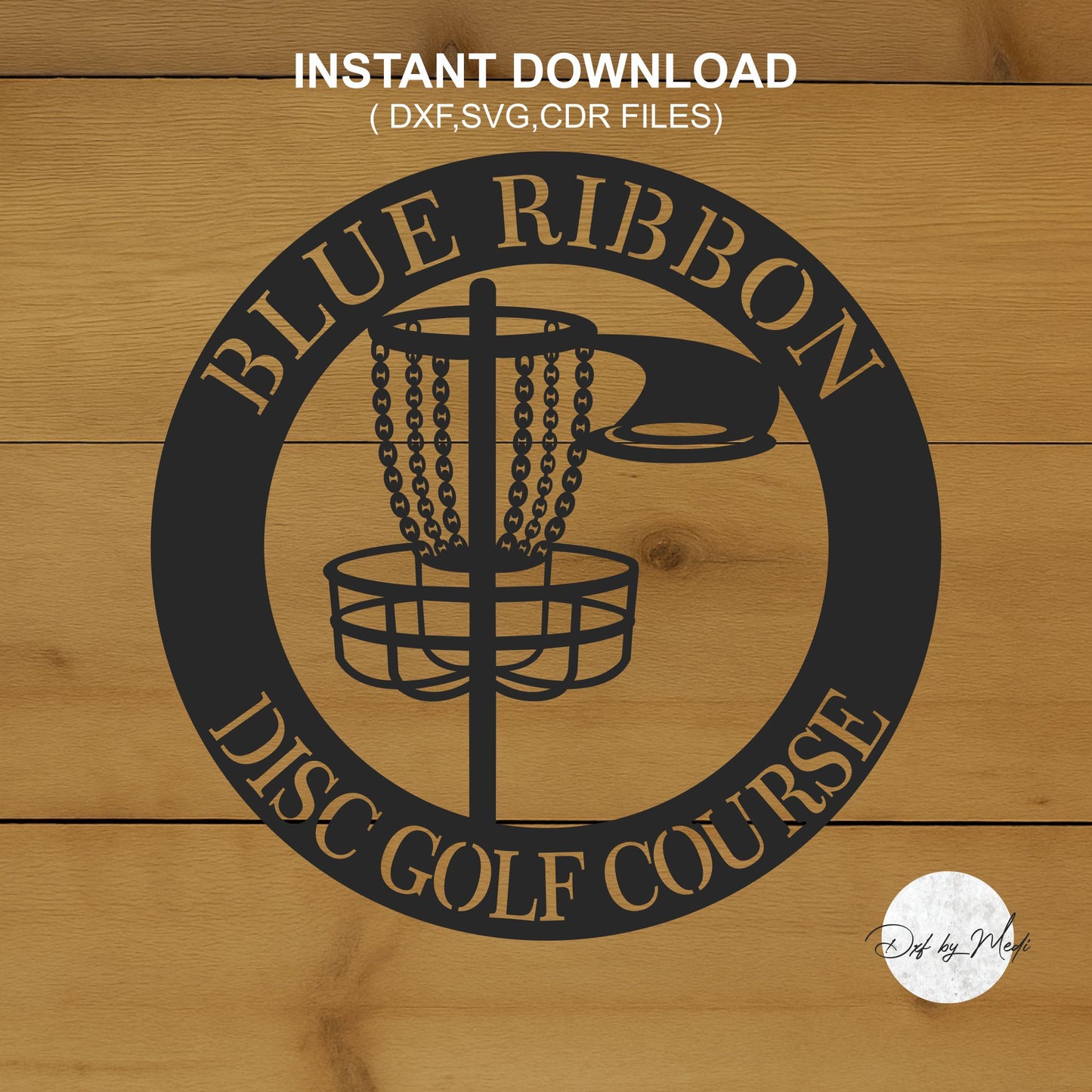 Disc Golf Monogram - DXF SVG files for Plasma Cnc Laser Waterjet Ready to cut clipart file