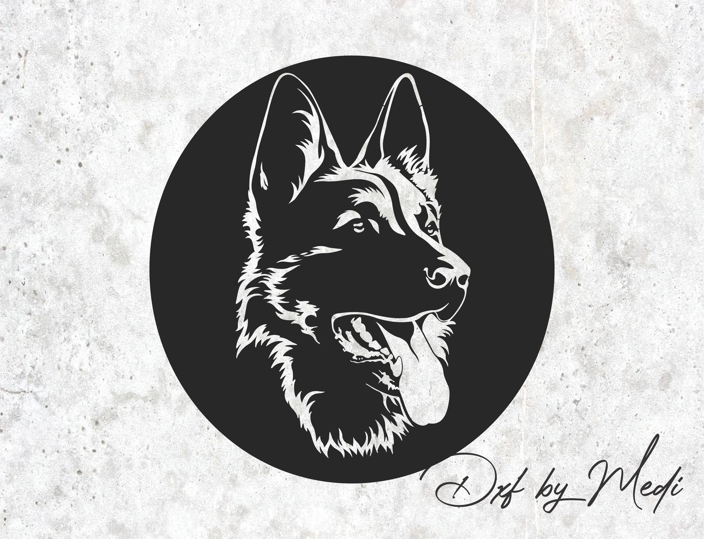 Free German Shepherd Laser Cut File – DXF & SVG