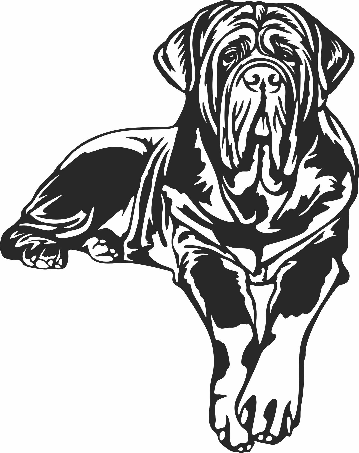Neapolitan Mastiff Dog Laser Cut Files – SVG DXF CDR Digital Download