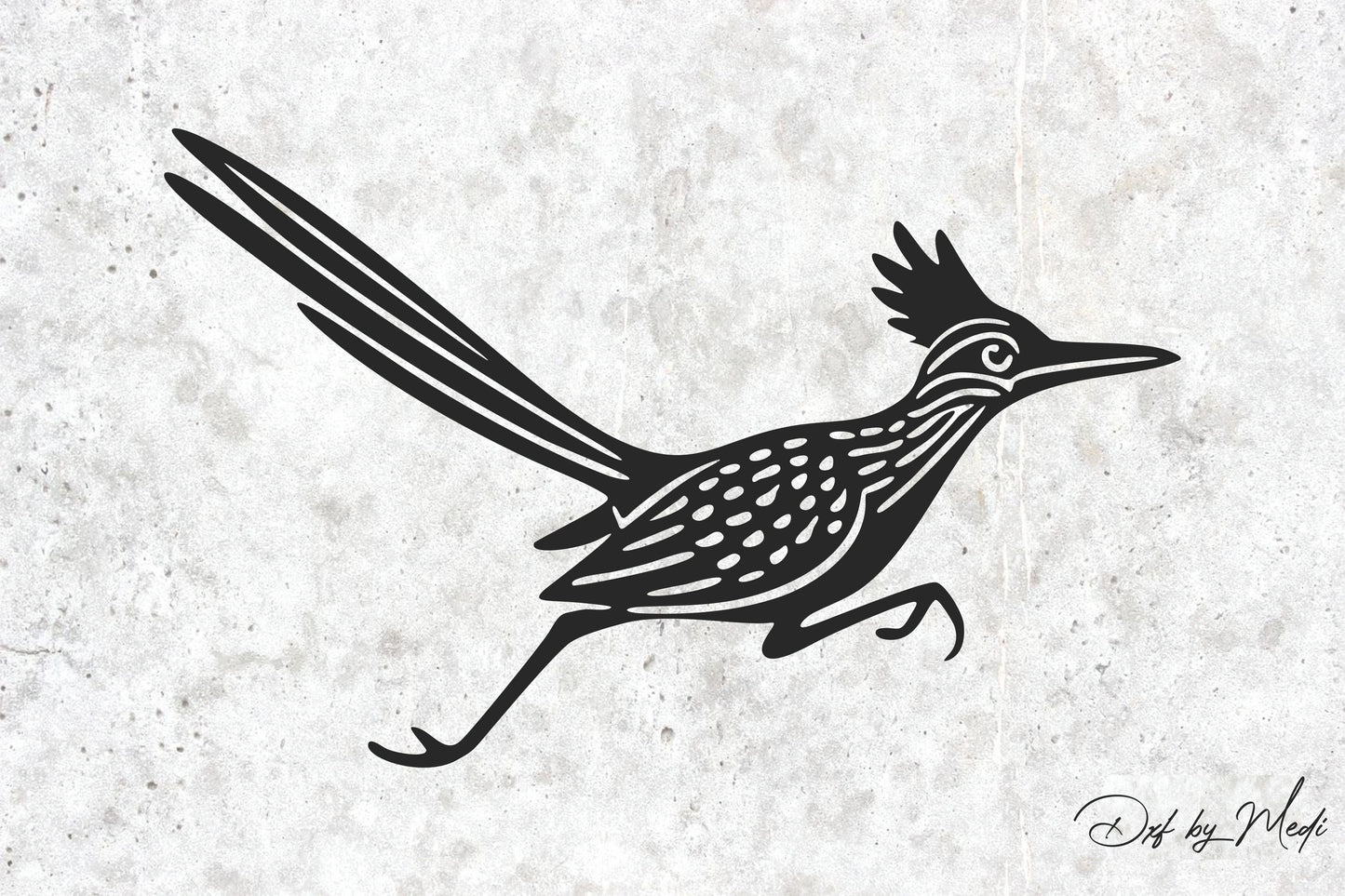Roadrunner SVG DXF | Bird Silhouette Laser Cut File