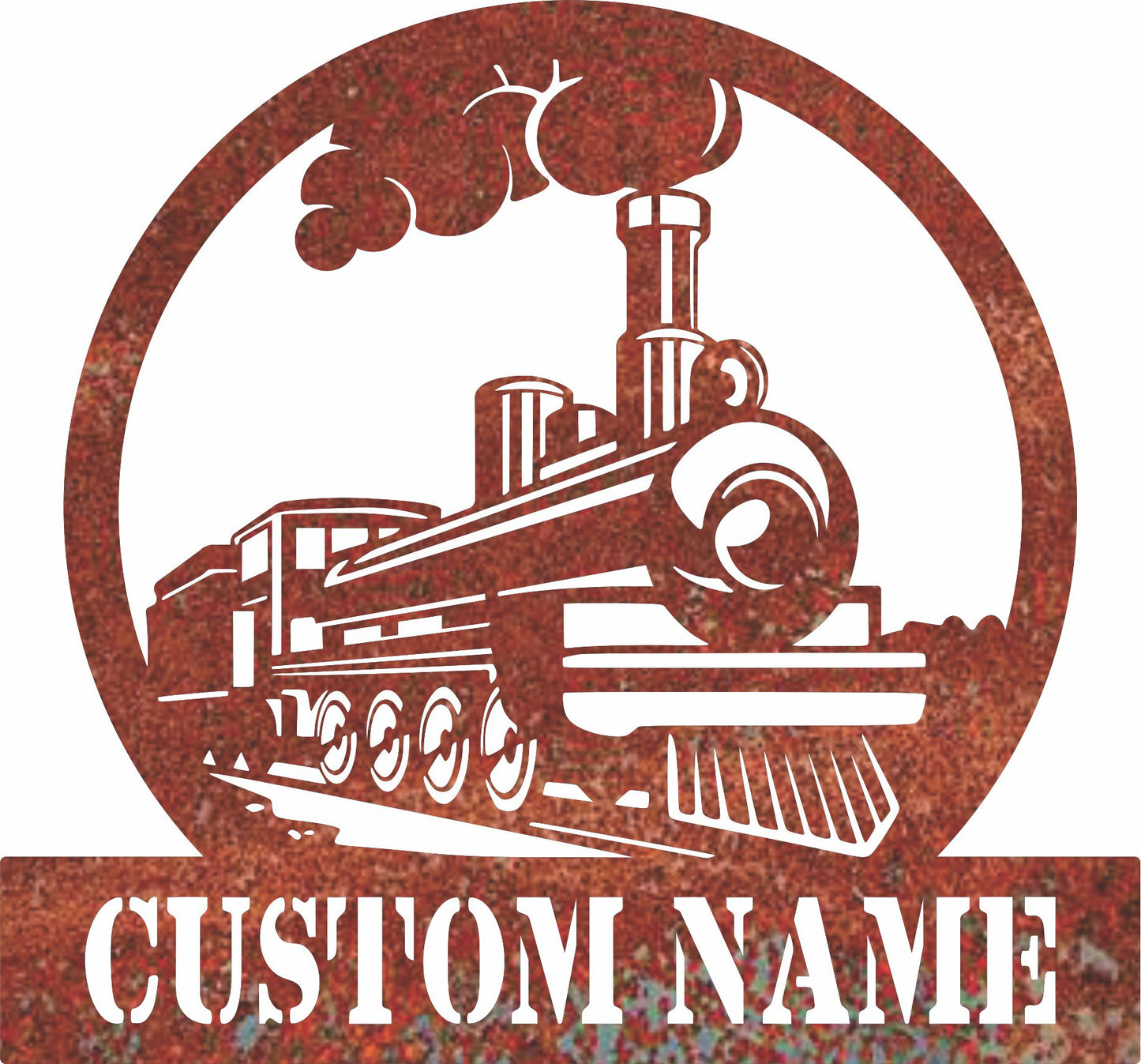Free Steam Train Name Sign – DXF & SVG for Laser Cut & Cricut