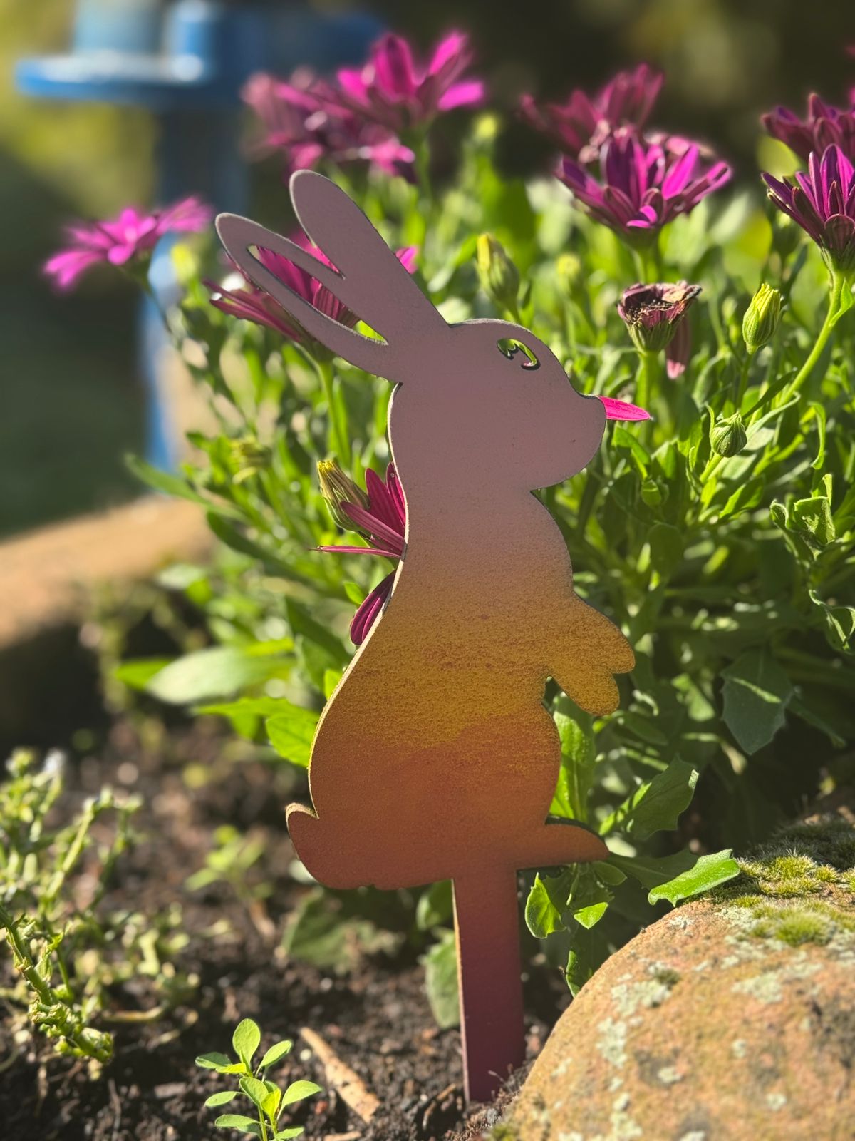 Bunny Garden Stake DXF SVG Cut File for CNC Plasma and Laser Cutting Waterjet Ready to cut - Easter gift