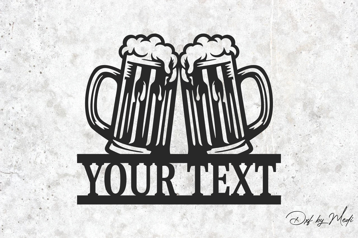 Cheers Beer Mug Sign SVG DXF Cdr