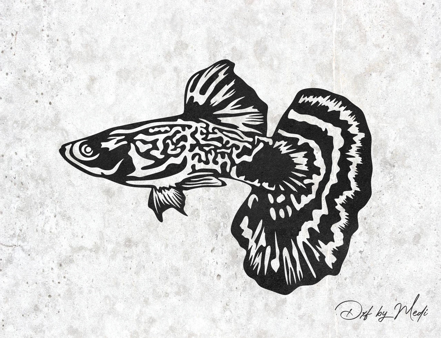 Betta Fish DXF & SVG Files | Ready-to-Cut