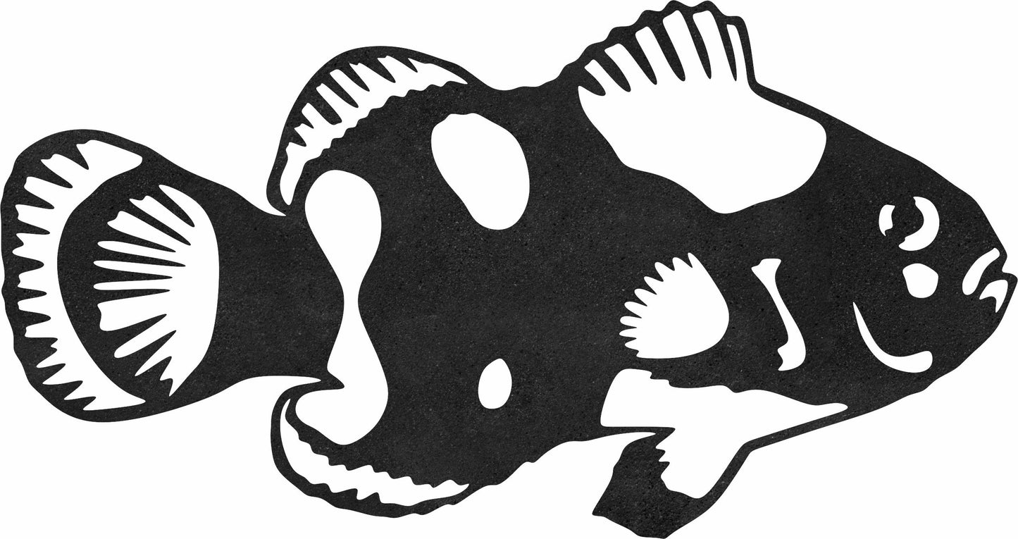 Black Snowflake Clownfish DXF & SVG Files | Ready-to-Cut