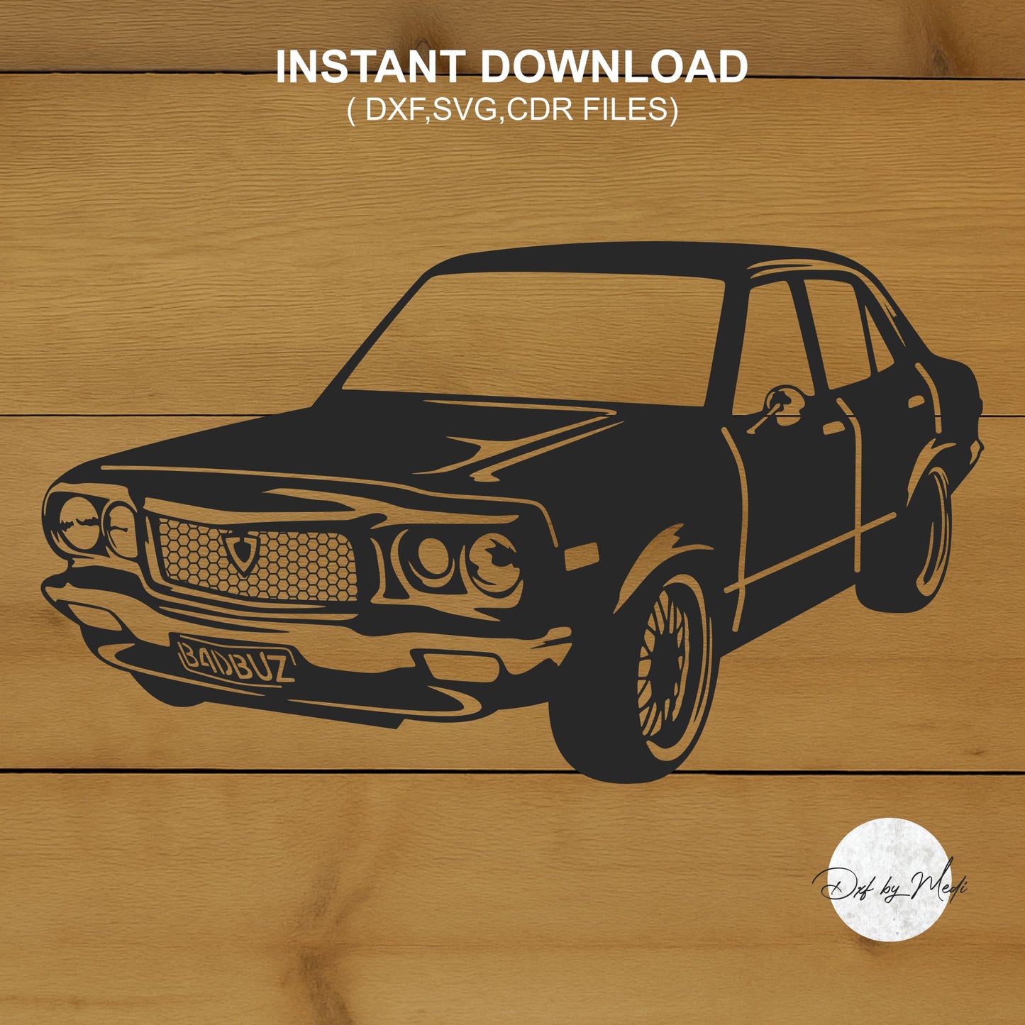 Classic Car DXF Svg Files for CNC Cutting - Retro Auto Decor & DIY Metal Art Design"