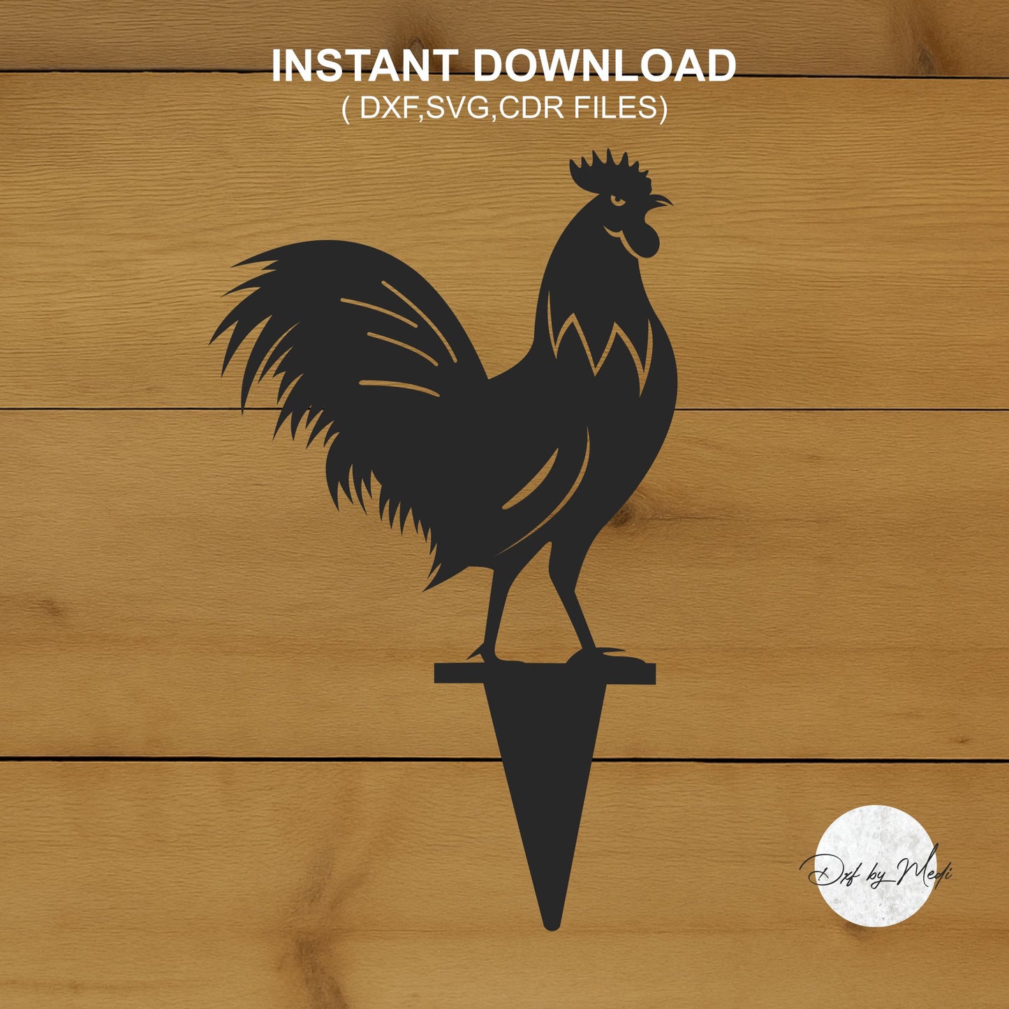 Chicken Stakes - DXF SVG files for Plasma Cnc Laser Waterjet Ready to cut clipart file