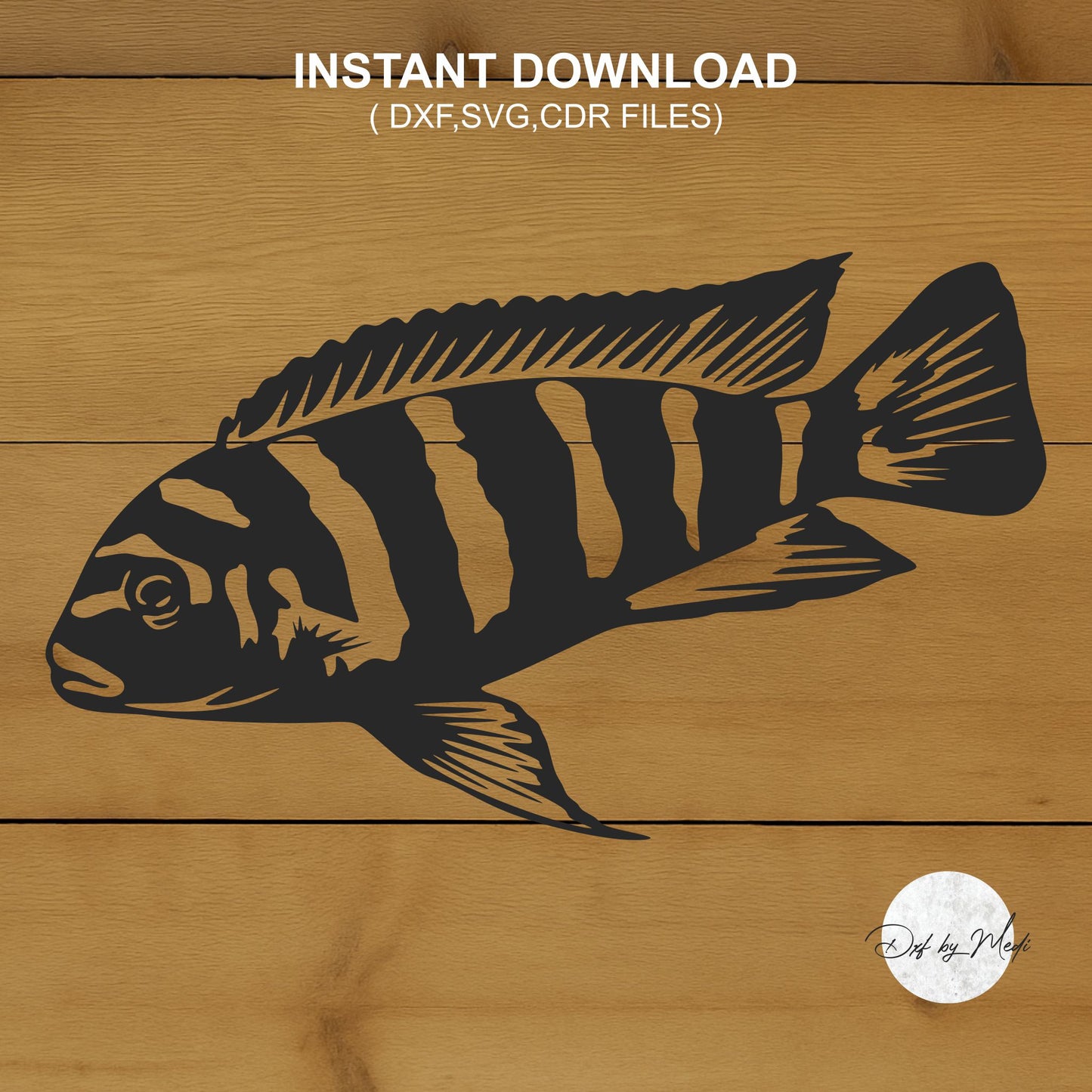 Cichlid Fish DXF & SVG Files | Ready-to-Cut