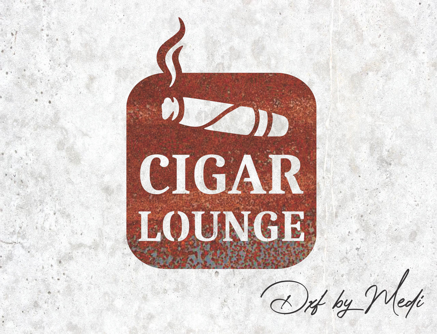 Cigar Lounge Sign | Smoking Room Decor | DXF, SVG, CDR Files Man Cave