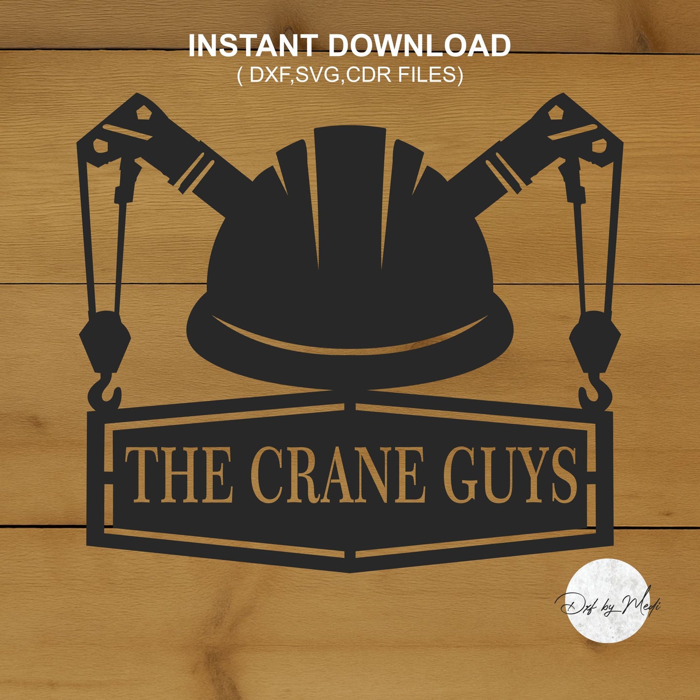 Crane Operator- DXF SVG files for Plasma Cnc Laser Waterjet Ready to cut clipart file