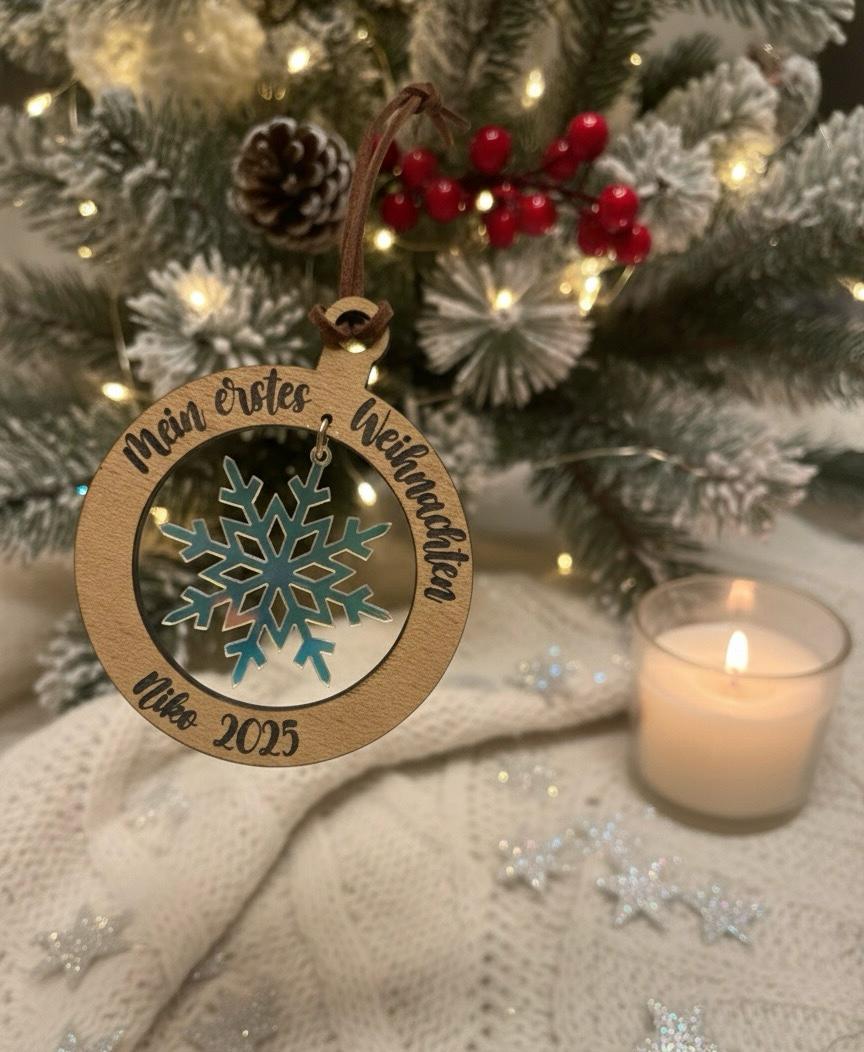 first Christmas Ornament – Personalized Name - DXF SVG Files
