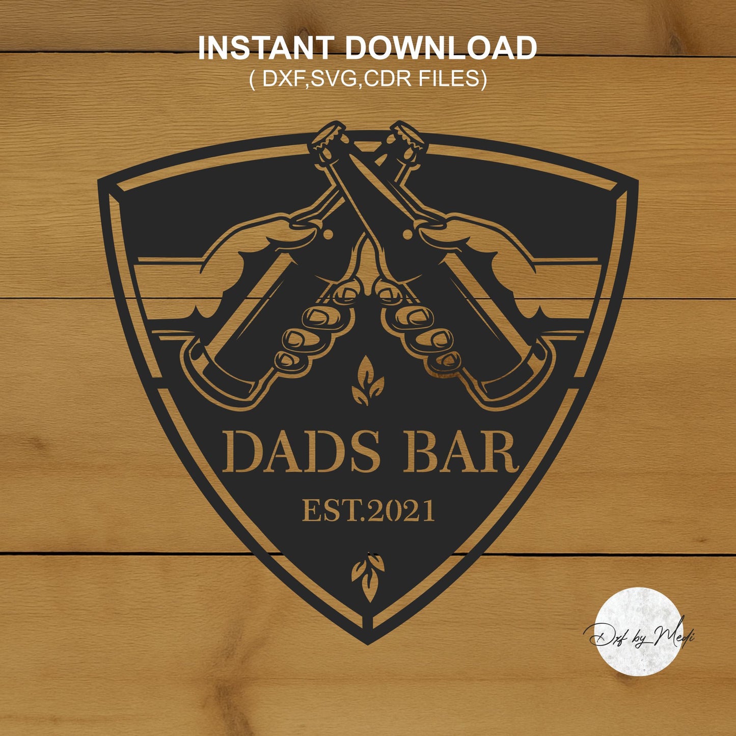 Monogram Beer wall sign- DXF SVG files for Plasma Cnc Laser Waterjet Ready to cut clipart file