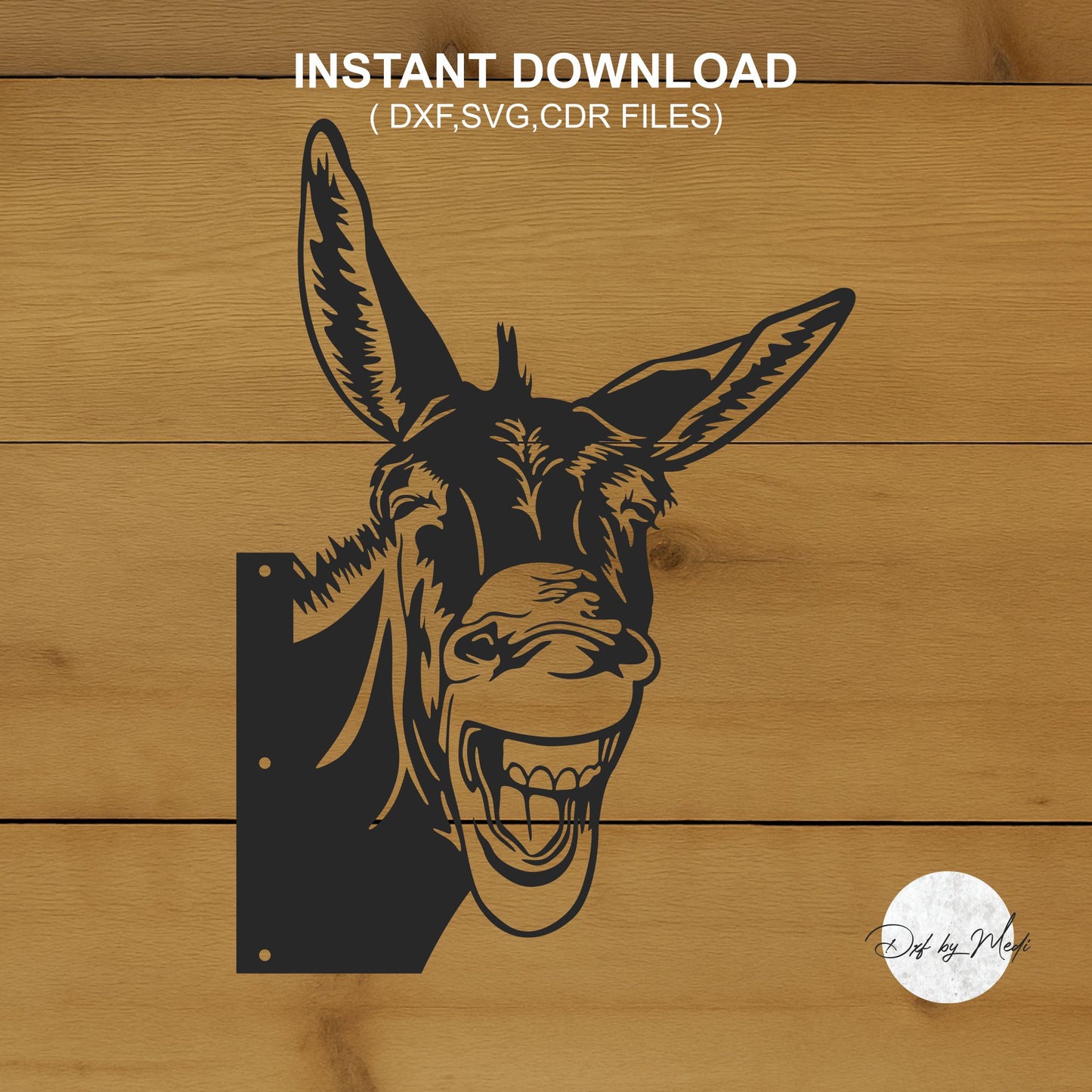 Donkey peeking tree - SVG DXF Files for Plasma and Laser Cutting