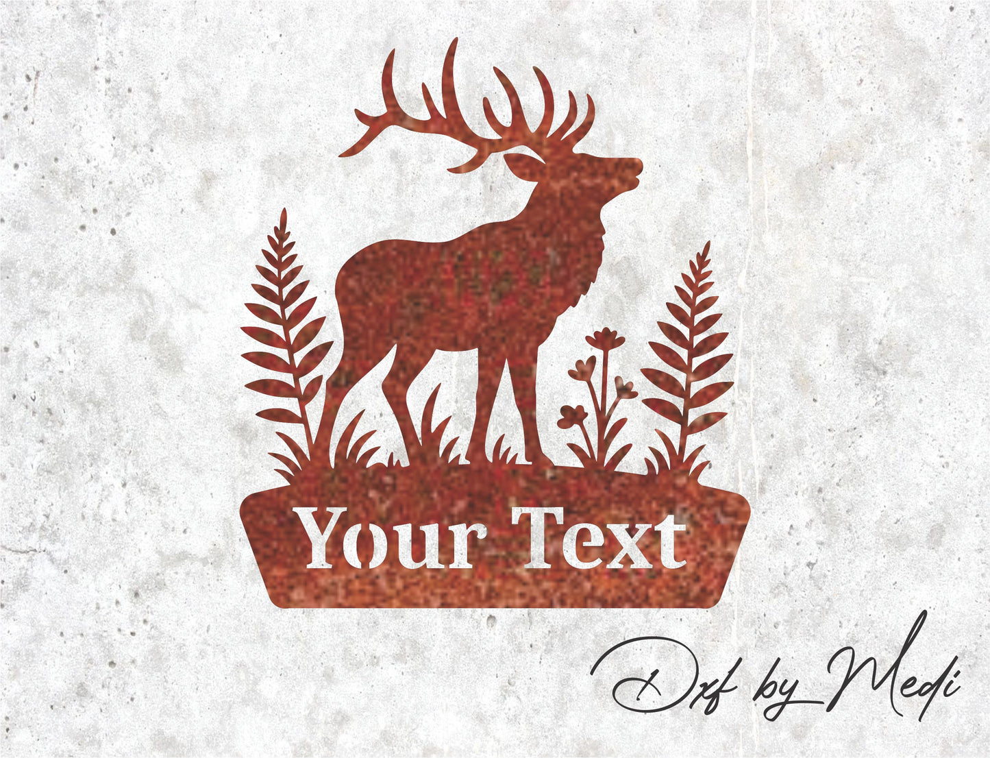 Custom Elk Sign Wildlife Lodge Wall Art - Laser Cut Files SVG, DXF, CDR