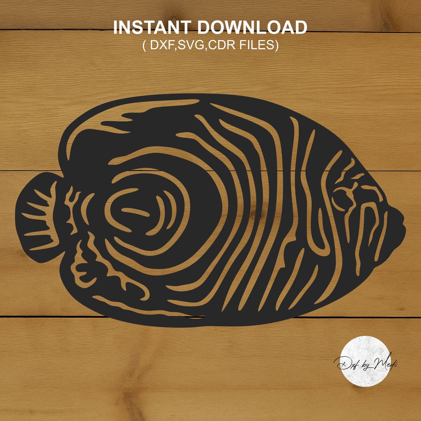 emperor angelfish DXF & SVG Files | Ready-to-Cut
