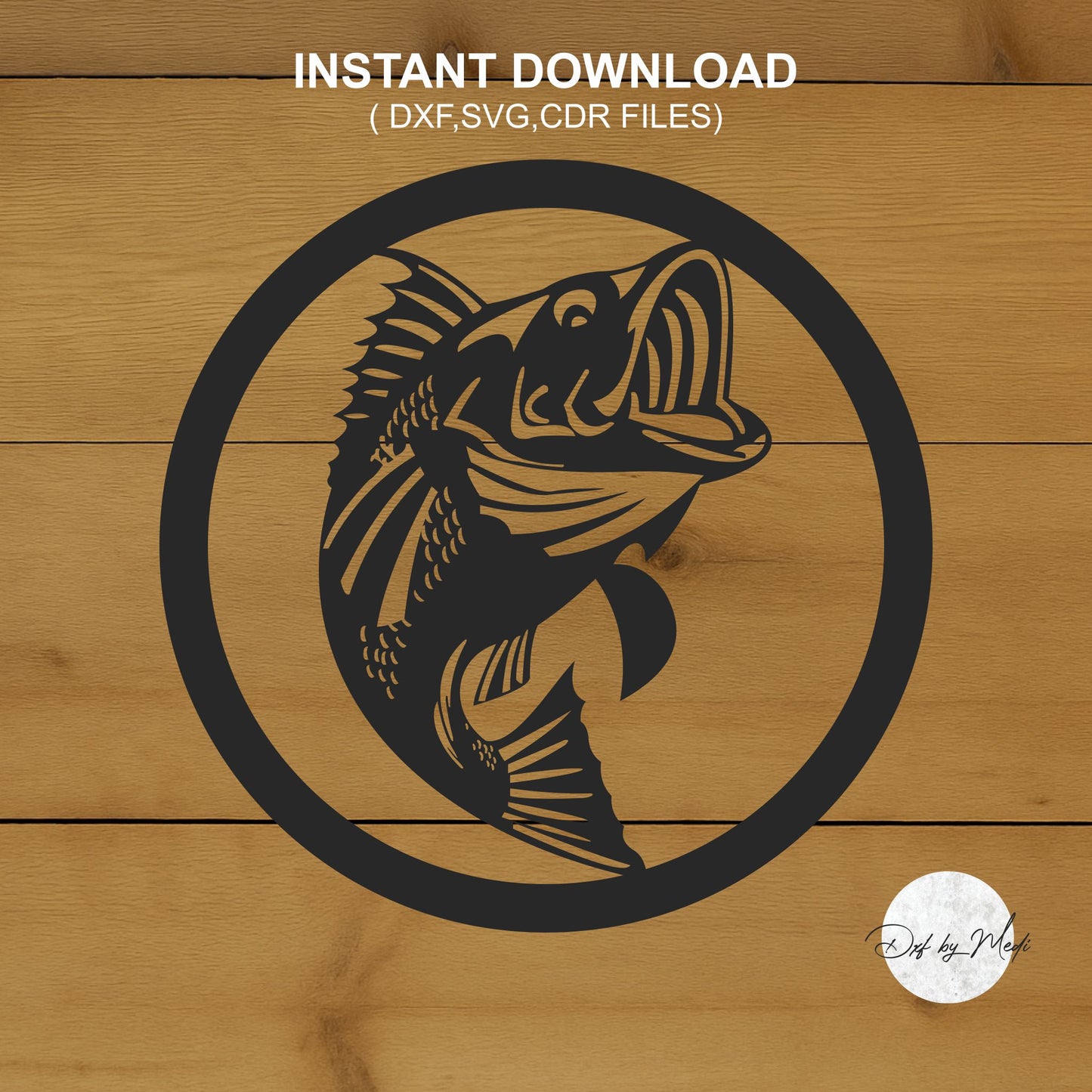 fish sign DXF & SVG Files | Ready-to-Cut