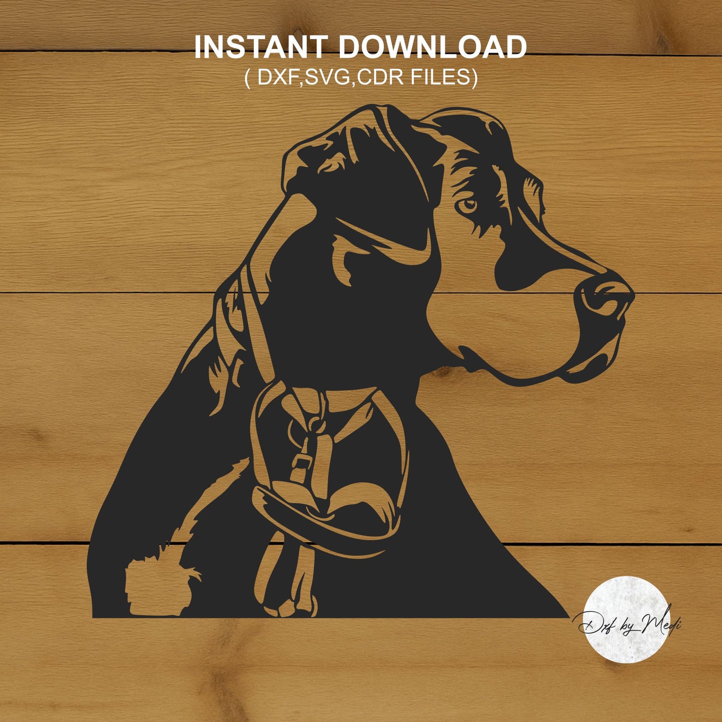 Great Dane dog clipart - DXF SVG files for Plasma Cnc Laser Waterjet Ready to cut clipart file