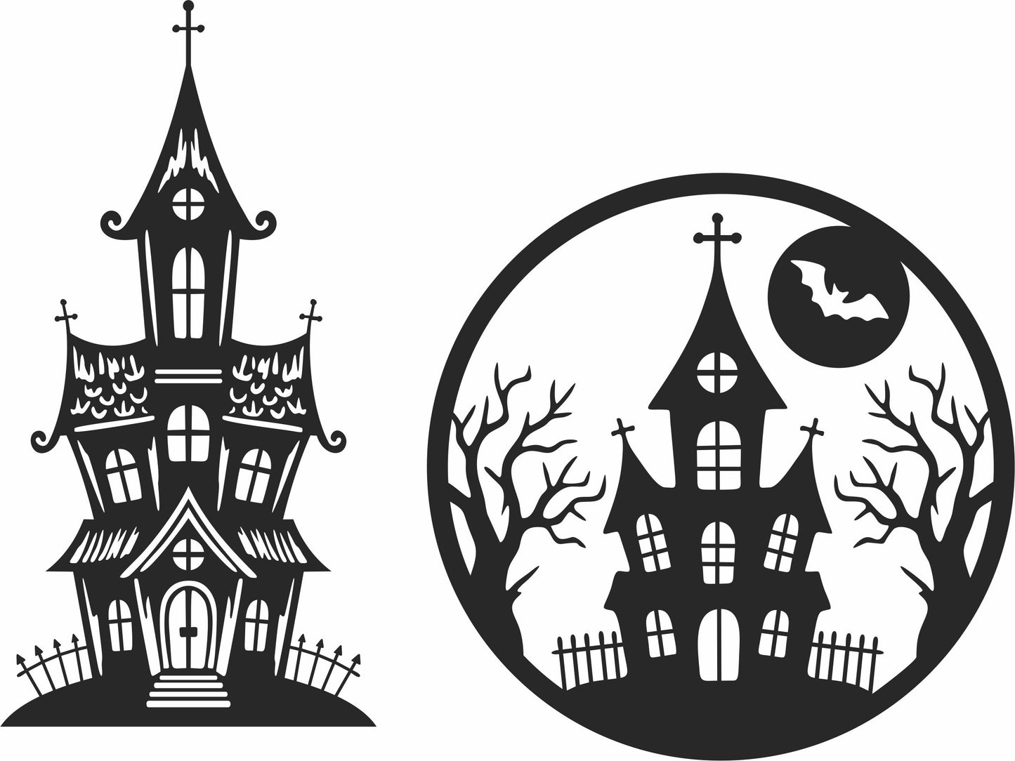 Haunted House SVG Bundle – Halloween Spooky Mansion Cut Files
