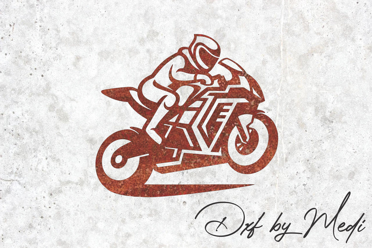 Biker race motorcycle - DXF SVG files for Plasma Cnc Laser Waterjet Ready to cut clipart file
