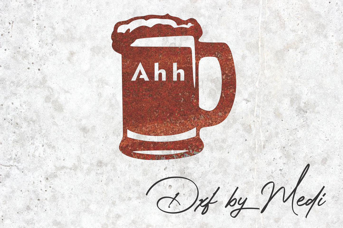 Beer Mug DXF SVG File for CNC Plasma, Laser, and Waterjet Cutting