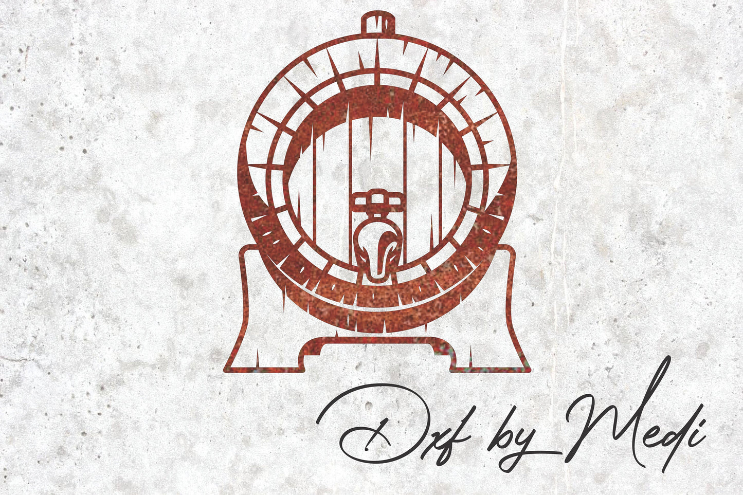 Beer Keg barrel - DXF SVG files for Plasma Cnc Laser Waterjet Ready to cut clipart file