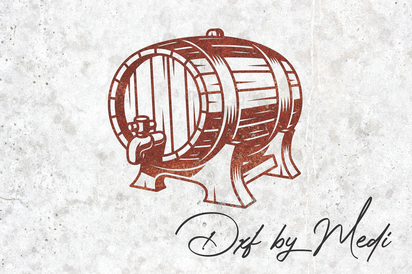 Beer Keg Barrel Sign - Metal Wall Art for Beer Enthusiasts - DXF SVG File for CNC Plasma, Laser, and Waterjet Cutting