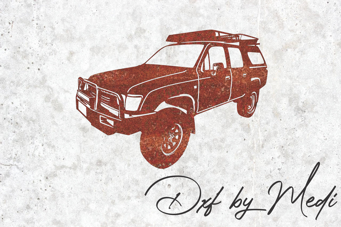 Car 4x4 Design - DXF SVG Files for CNC Plasma, Laser, and Waterjet Cutting
