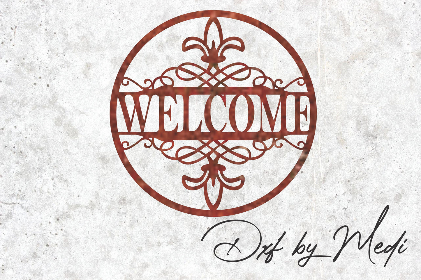 Welcome Wall Sign DXF SVG File for Cnc plasma laser Cutting - Rustic Decor & DIY Projects