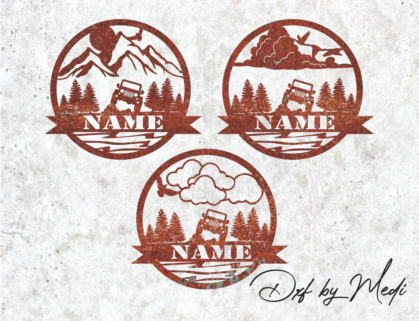 car jp outdoor monogram pack - DXF SVG File for Cnc plasma laser Cutting - Coastal Decor & DIY Projects