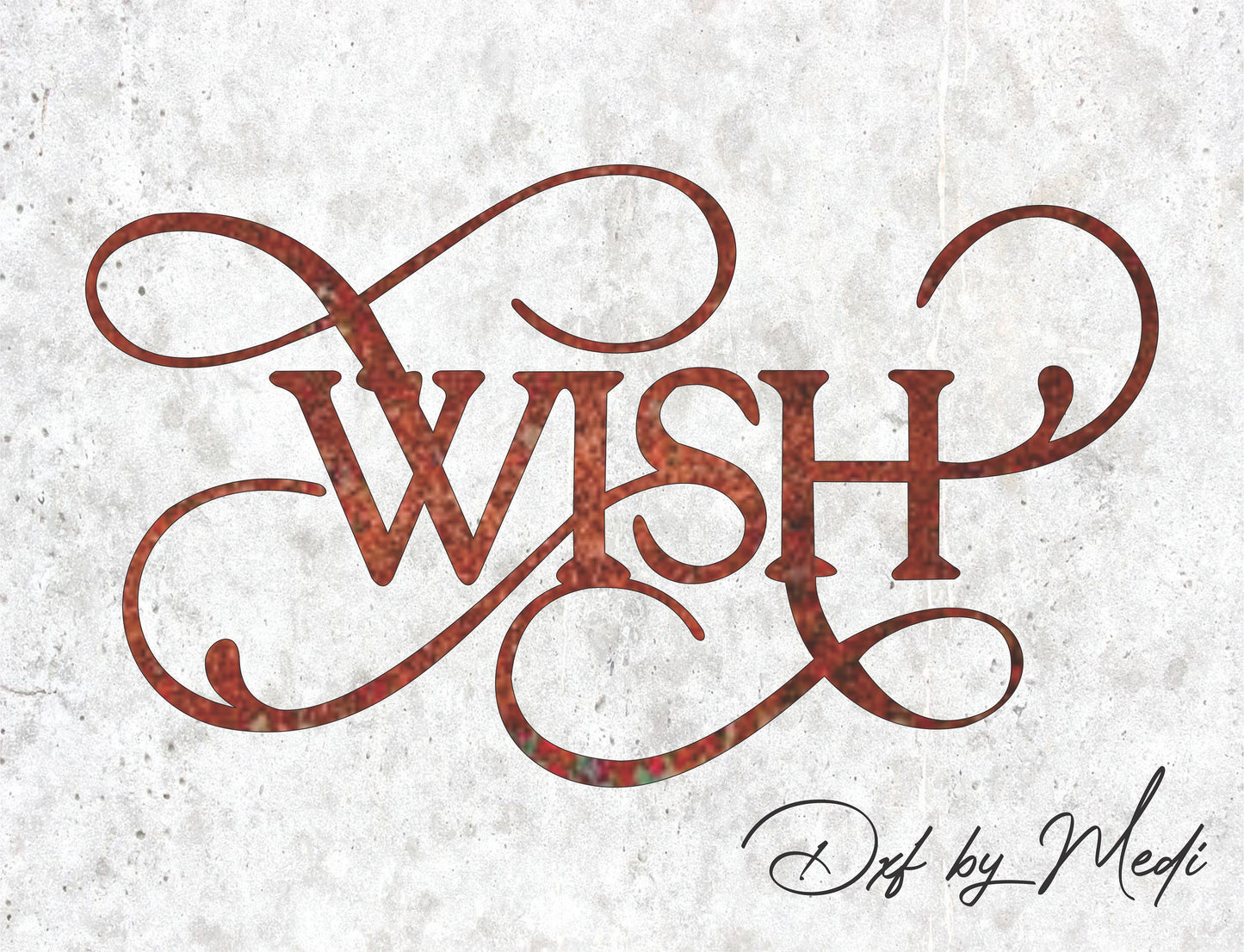 wish wall sign - DXF SVG files for Plasma Cnc Laser Waterjet Ready to cut clipart file