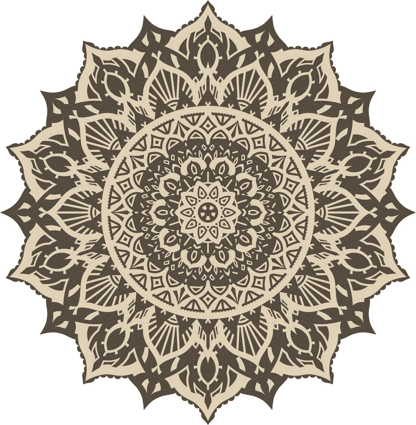 12-Layers Mandala DXF svg Files - Instant Download for Laser, Plasma, Waterjet Cutting