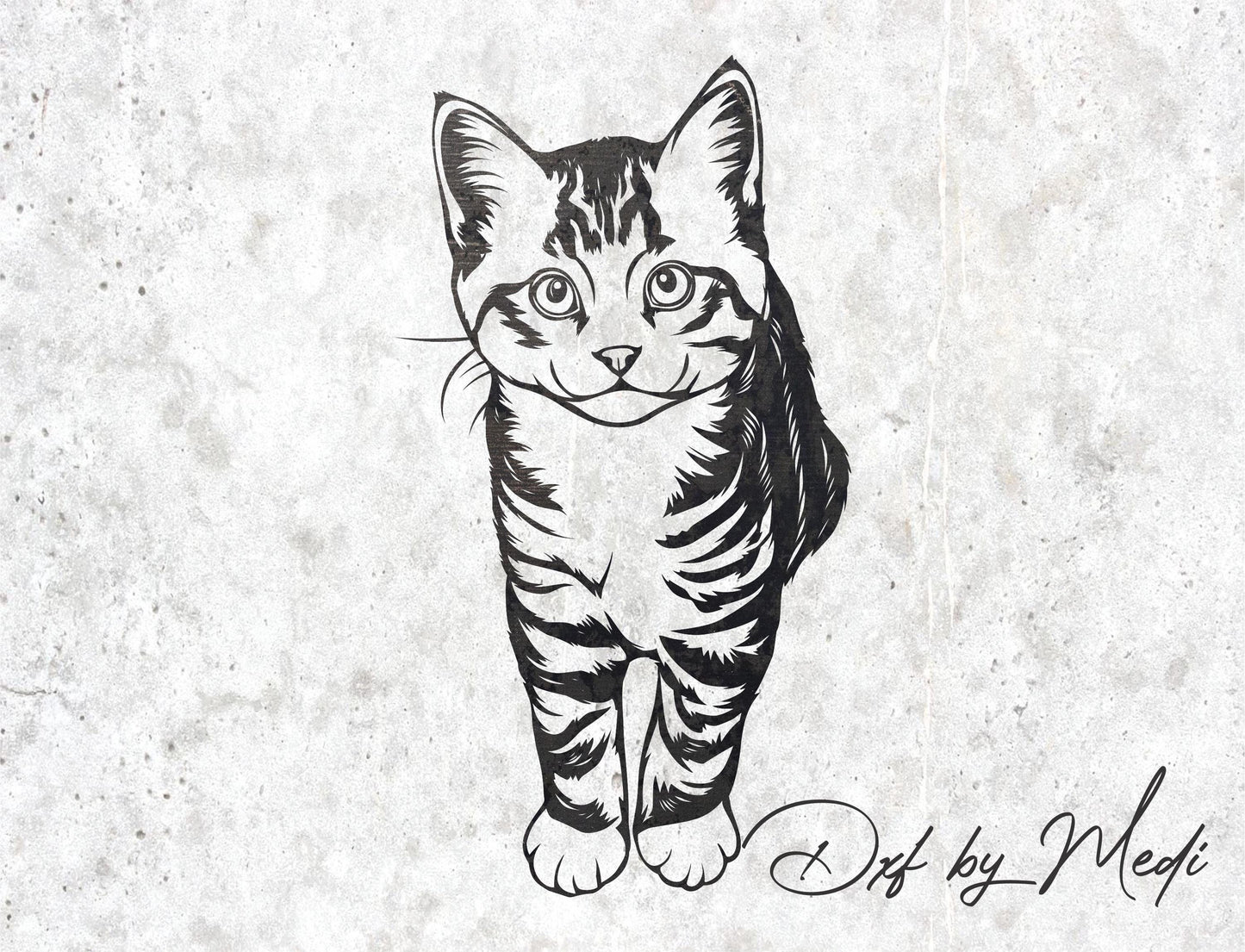 Cat Design | DXF SVG Files for Cnc & Laser Cutting | Instant Download Crafting and DIY Projects