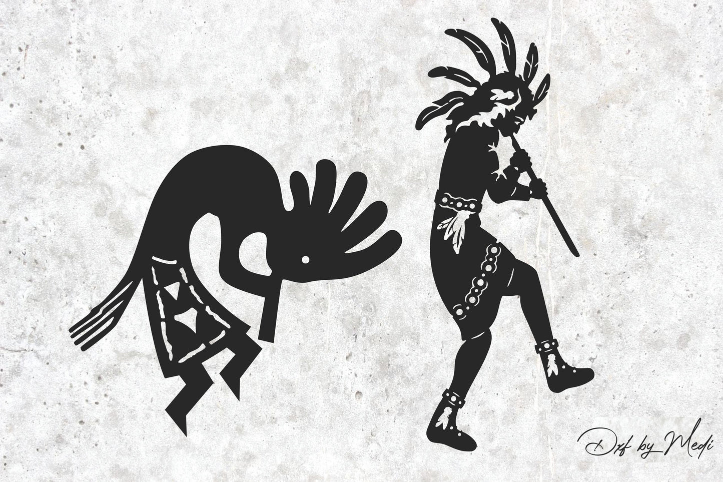 Kokopelli Tribal SVG DXF CDR Files