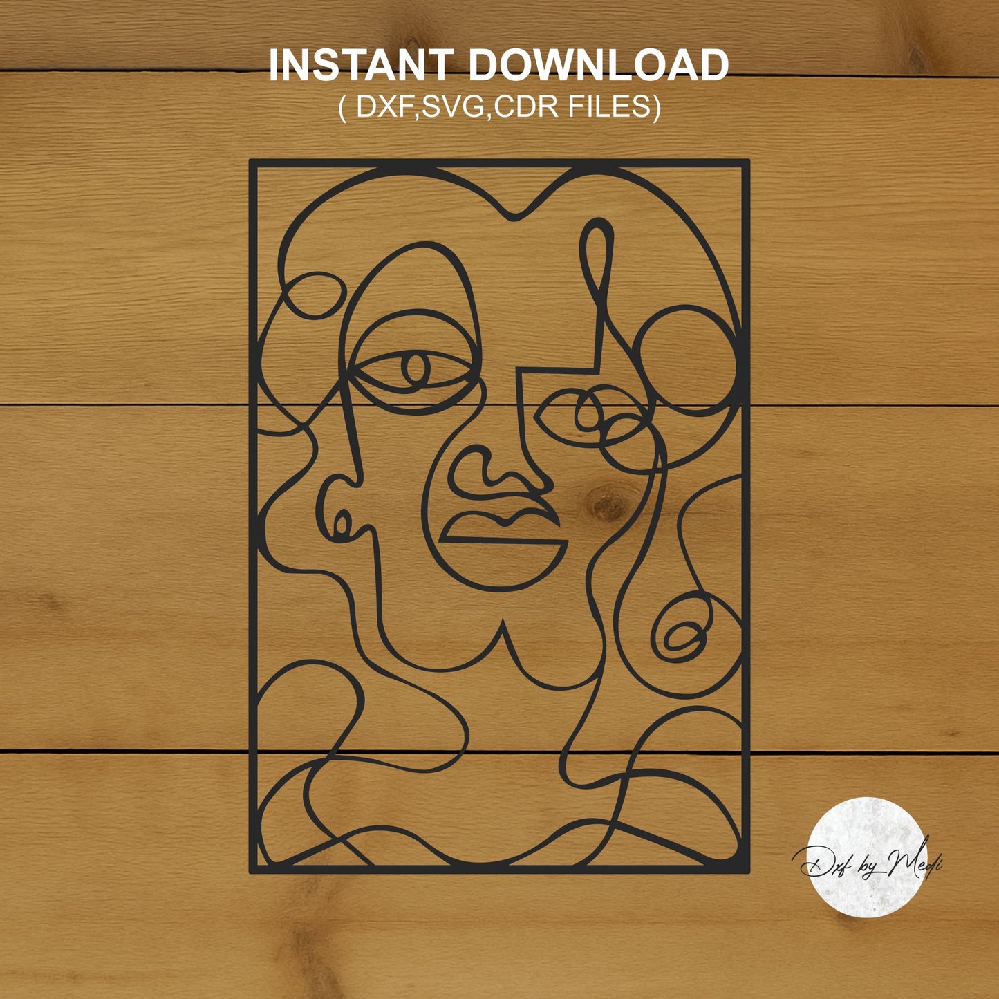 one line drawing wall art- dxf files for cnc plasma- laser cut files svg one line design art for laser