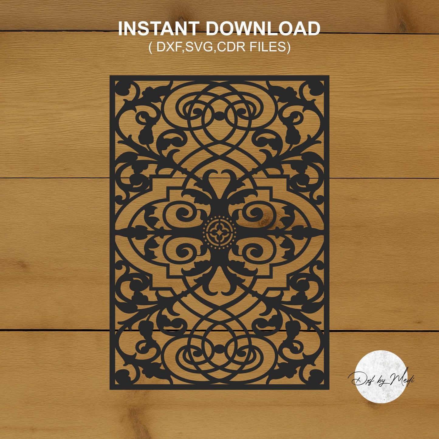Decorative Panel - DXF SVG files for Plasma Cnc Laser Waterjet Ready to cut clipart file