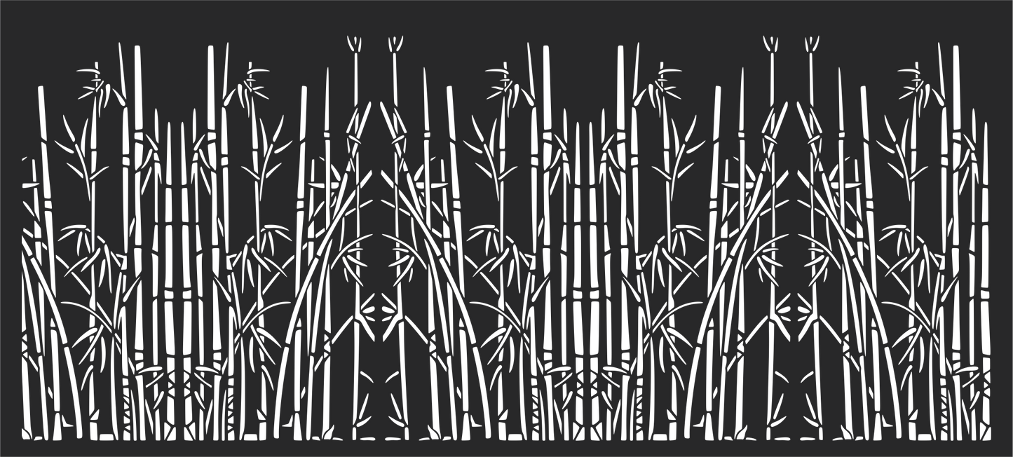 Bamboo Decorative Laser Cut Panel – SVG DXF CDR Digital Download