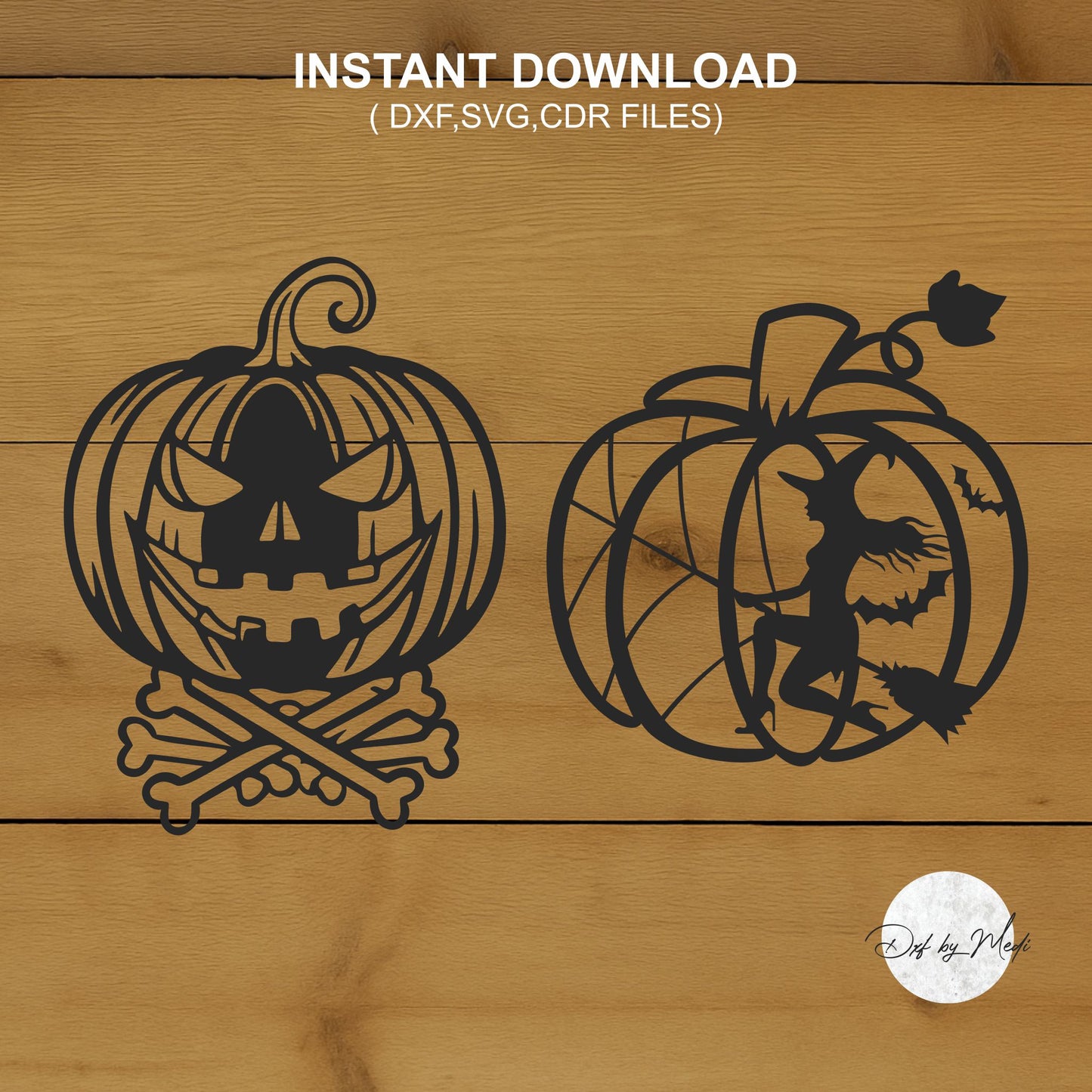Halloween Pumpkin SVG Bundle – Jack-O’-Lantern & Witch Cut Files