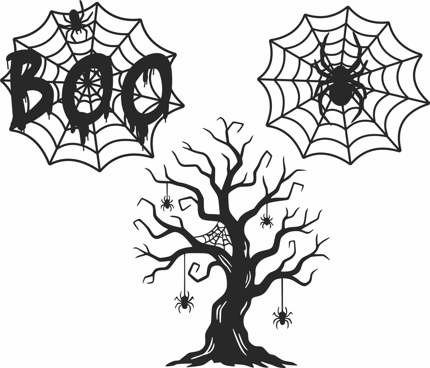 Spider Web & Haunted Tree Halloween SVG Bundle