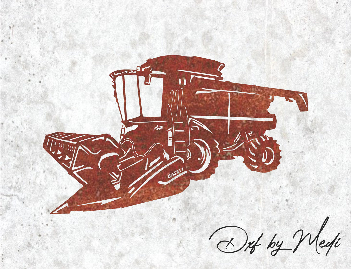 Combine Harvester SVG DXF Cdr Cut File for CNC Plasma Laser