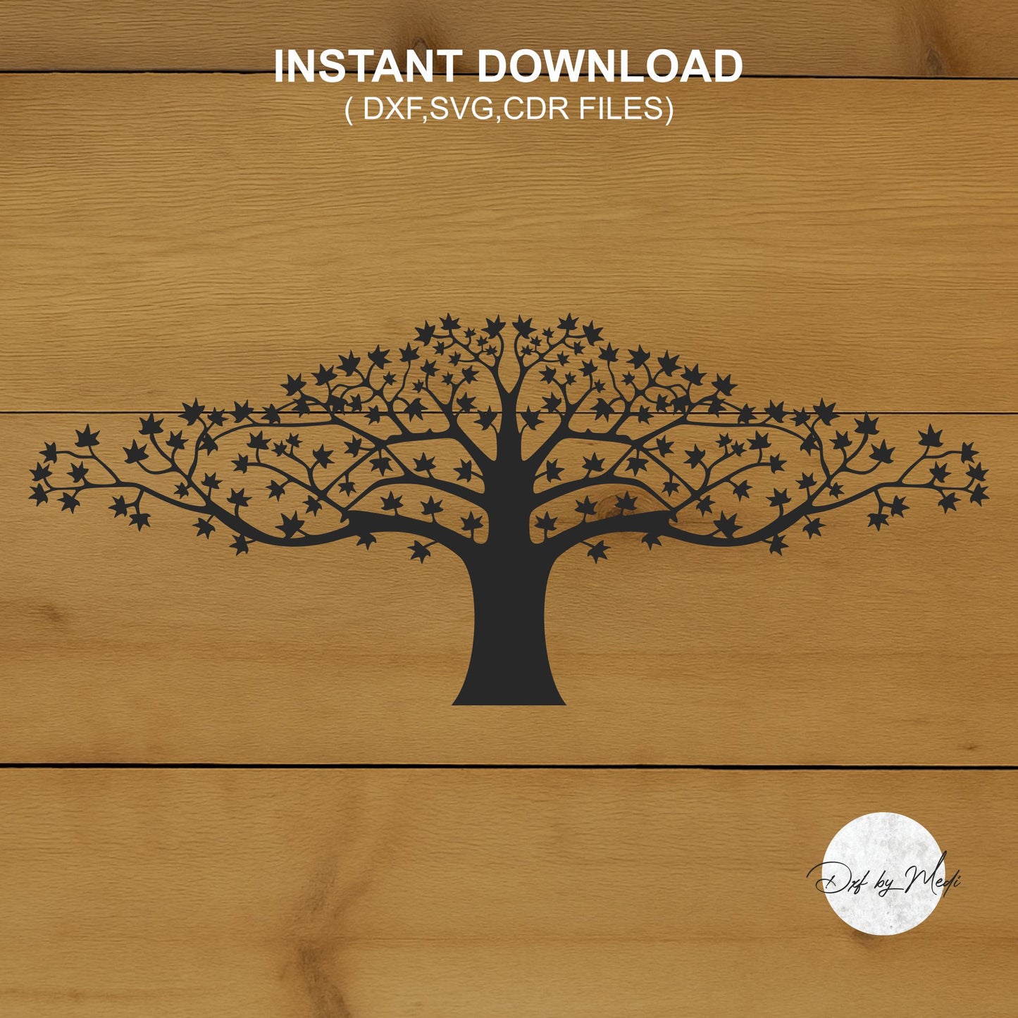 tree wall art - DXF SVG files for Plasma Cnc Laser Waterjet Ready to cut clipart file
