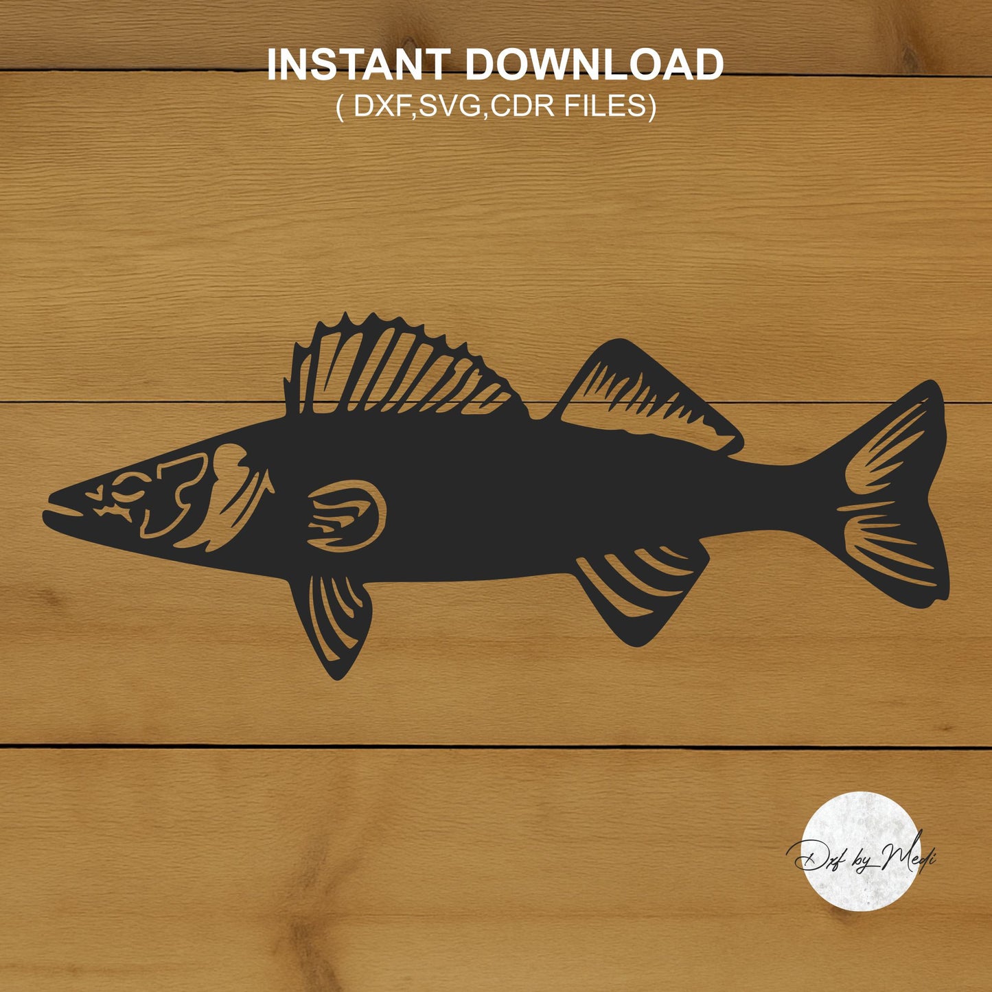 Walleye Fish - DXF SVG File for CNC Plasma, Laser, and Waterjet Cutting