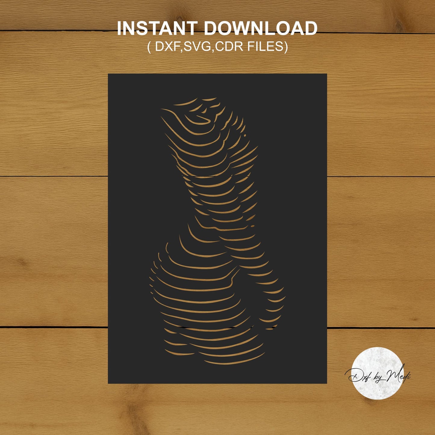 Women body 3d wall art - DXF SVG files for Plasma Cnc Laser Waterjet Ready to cut clipart file