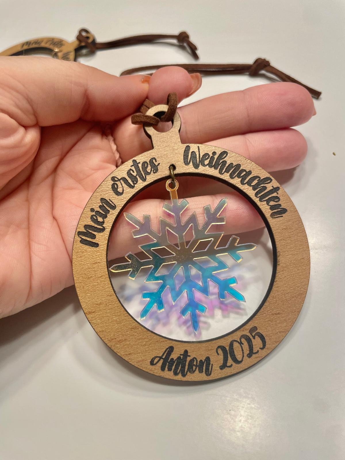 first Christmas Ornament – Personalized Name - DXF SVG Files