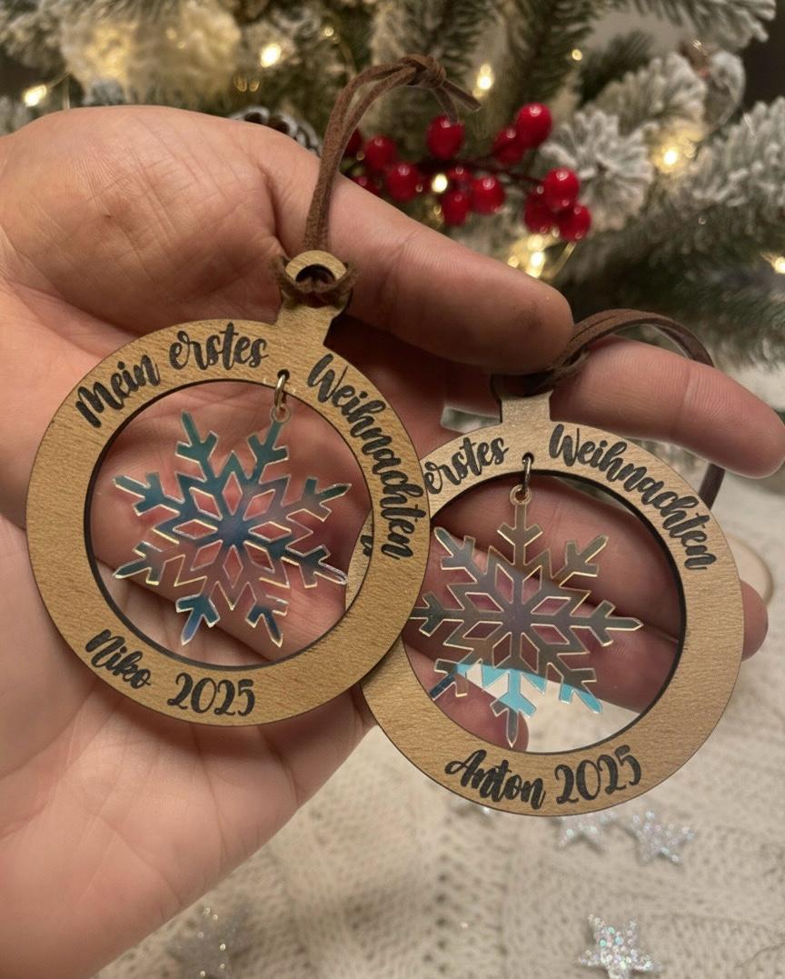 first Christmas Ornament – Personalized Name - DXF SVG Files