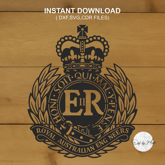 Australian royal engineers logo - DXF SVG files for Plasma Cnc Laser Waterjet Ready to cut clipart file
