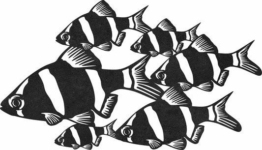 Barbs Schooling Fish DXF & SVG Files | Ready-to-Cut